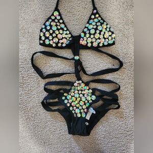 Strappy rave bodysuit